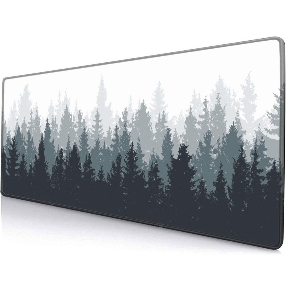 Gaming Mouse Pad Large, Keyboard Mouse Mat, 31.5X11.8”, Misty Forest Tree
